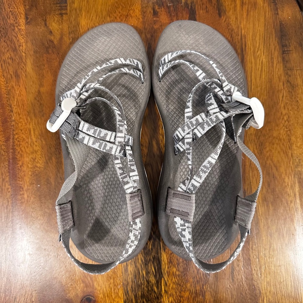 Chaco Z/Cloud X Sandals Women Gray Geometric Strappy Athletic Hiking Travel 7